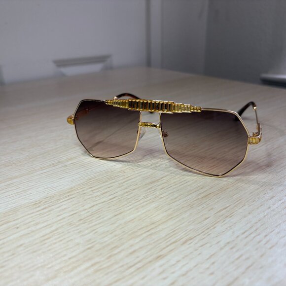 Gold Lens Aviator Sunglasses